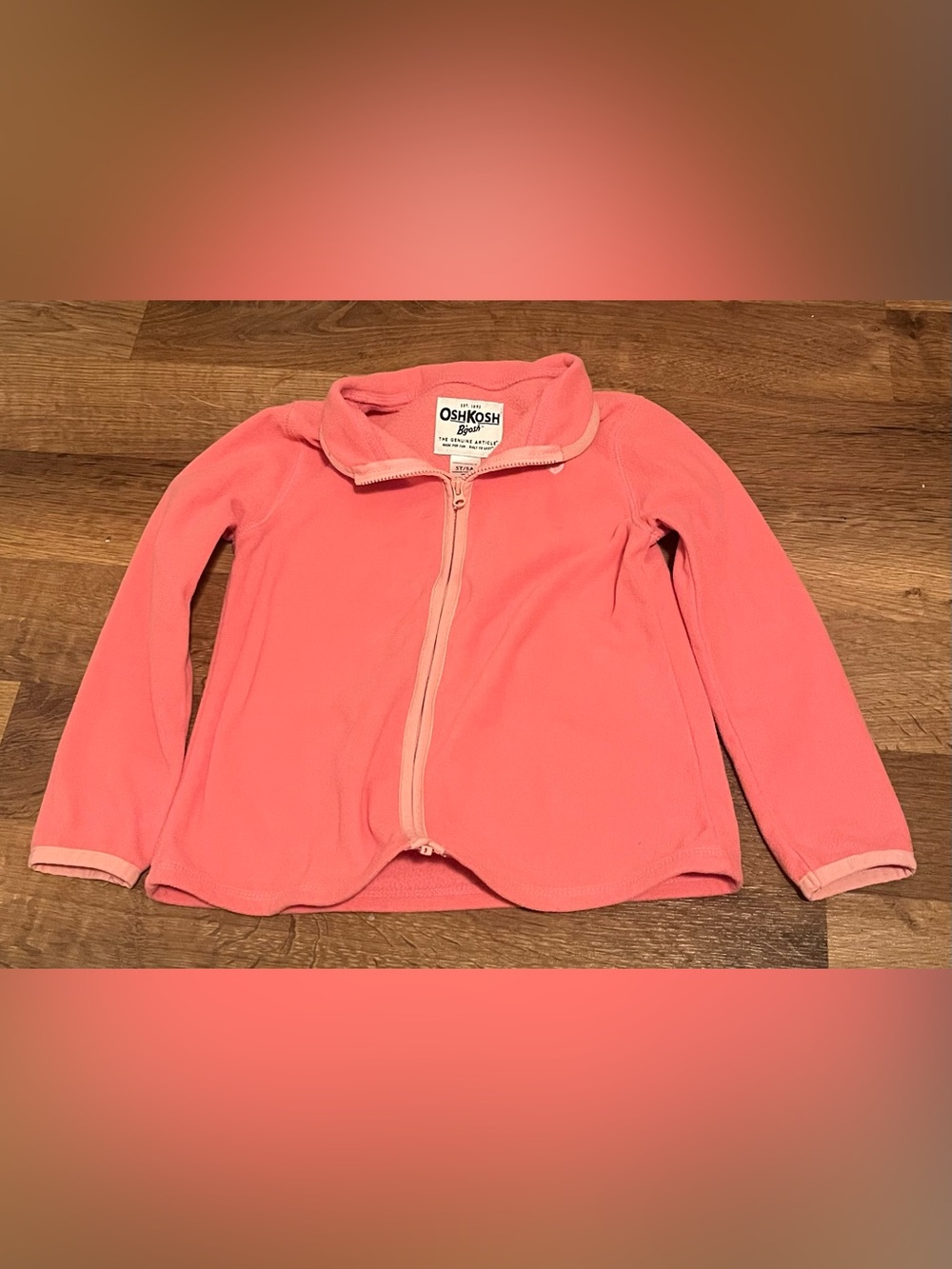 OshKosh B'gosh Coral Pink Zip-Up Fleece